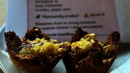 broodmuffin, gemaakt door leerlingen van het Aeres VMBO Nijkerk.
